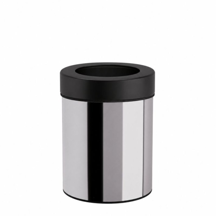 Καλάθι Γραφείου / Δωματίου 6 Lit - Inox, Pam & Co, Ø20 x H28 (cm), 2128-001