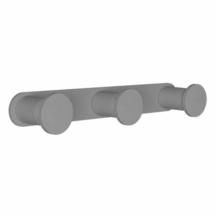 Άγκιστρο Τριπλό - Matt Concrete Grey, Pam & Co, W17 x D3,5 x H2,5 (cm), 71-163