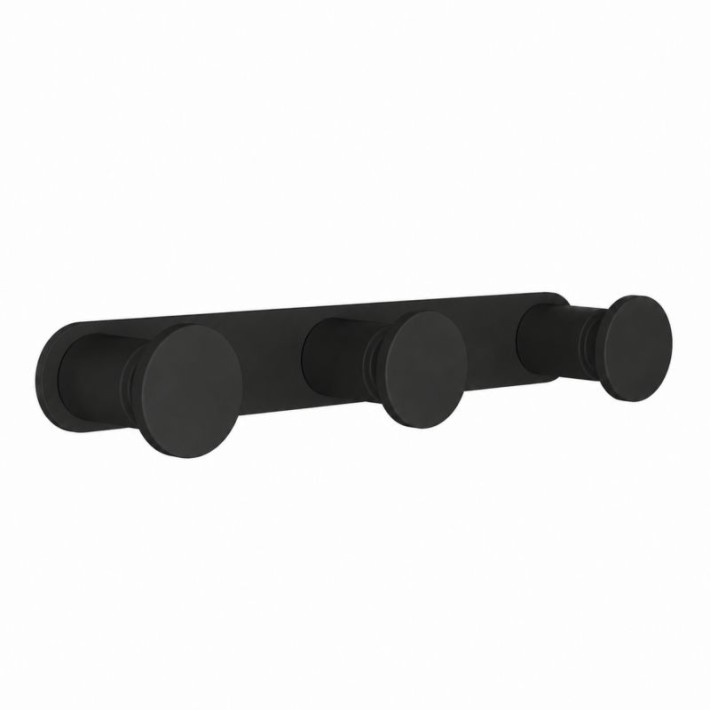 Άγκιστρο Τριπλό - Matt Black, Pam & Co, W17 x D3,5 x H2,5 (cm), 71-403