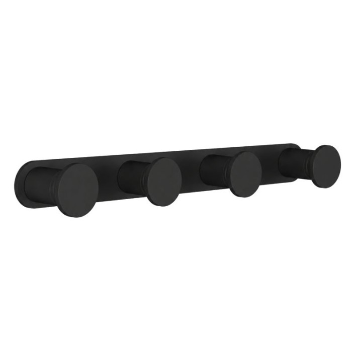 Άγκιστρο Τετραπλό - Matt Black, Pam & Co, W24 x D3,5 x H2,5 (cm), 72-403