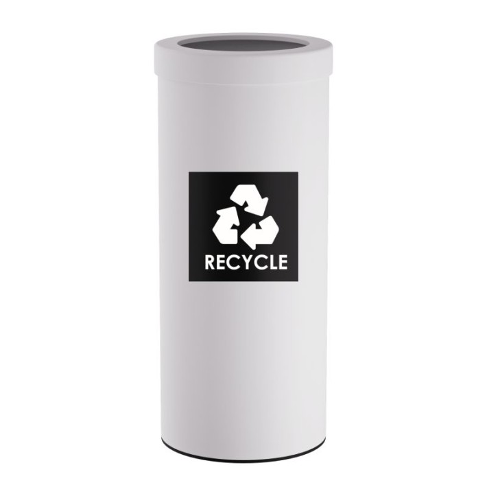 Κάδος Ανακύκλωσης 30 Lit, No Inner Bucket - Matt White, Pam & Co, Ø25 x H60 (cm), 382560-033