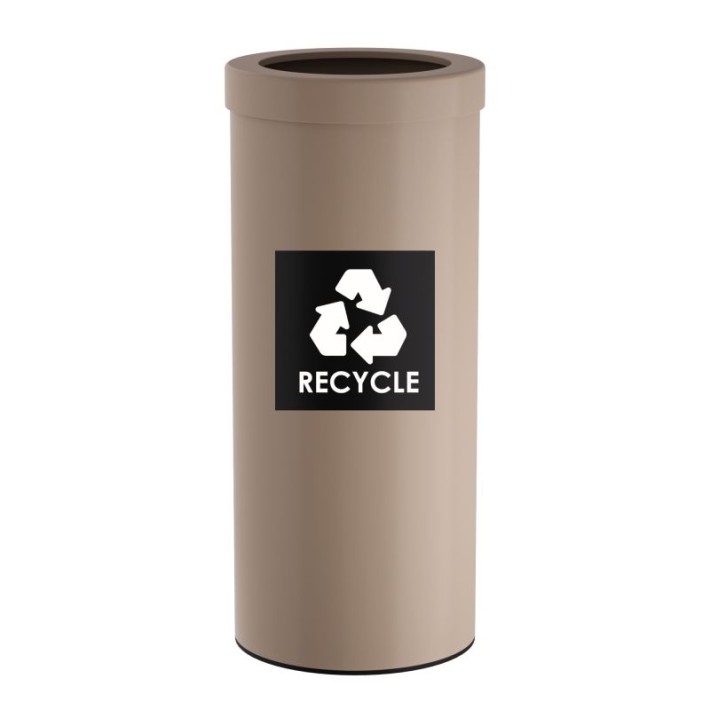 Κάδος Ανακύκλωσης 30 Lit, No Inner Bucket - Matt Beige, Pam & Co, Ø25 x H60 (cm), 382560-103