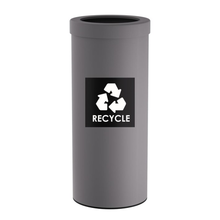 Κάδος Ανακύκλωσης 30 Lit, No Inner Bucket - Matt Concrete Grey, Pam & Co, Ø25 x H60 (cm), 382560-163