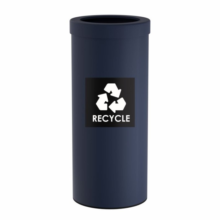 Κάδος Ανακύκλωσης 30 Lit, No Inner Bucket - Matt Navy Blue, Pam & Co, Ø25 x H60 (cm), 382560-203