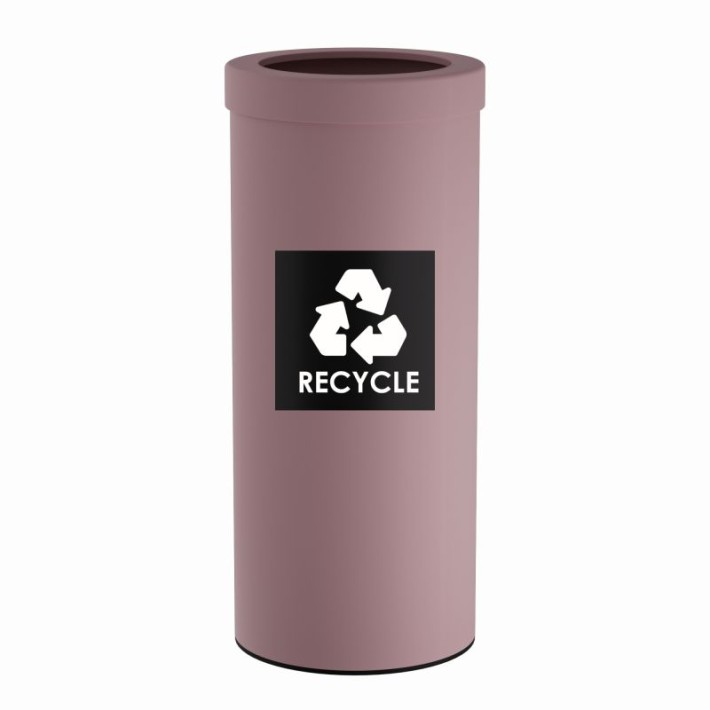 Κάδος Ανακύκλωσης 30 Lit, No Inner Bucket - Matt Pink, Pam & Co, Ø25 x H60 (cm), 382560-303