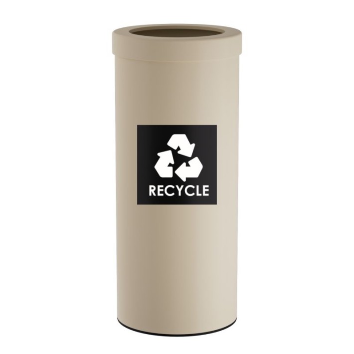 Κάδος Ανακύκλωσης 30 Lit, No Inner Bucket - Matt Ivory, Pam & Co, Ø25 x H60 (cm), 382560-703