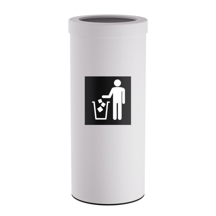 Κάδος Απορριμμάτων 30 Lit, No Inner Bucket - Matt White, Pam & Co, Ø25 x H60 (cm), 392560-033