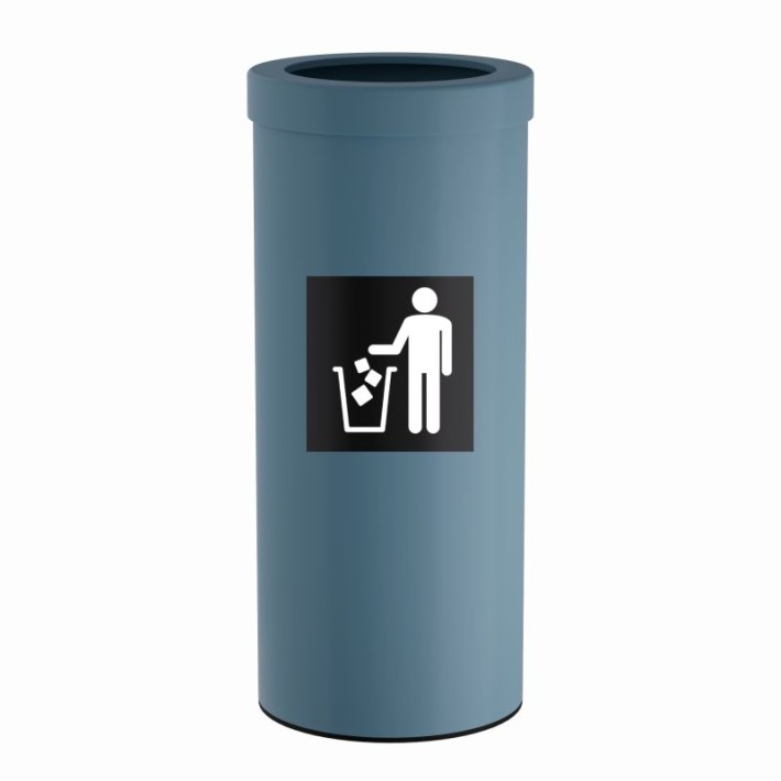 Κάδος Απορριμμάτων 30 Lit, No Inner Bucket - Matt Ciel, Pam & Co, Ø25 x H60 (cm), 392560-923