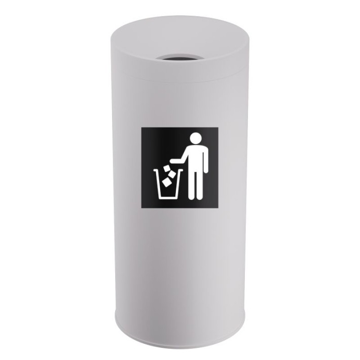 Κάδος Απορριμμάτων 65 Lit, No Inner Bucket - Matt White, Pam & Co, Ø34 x H70 (cm), 693470-033