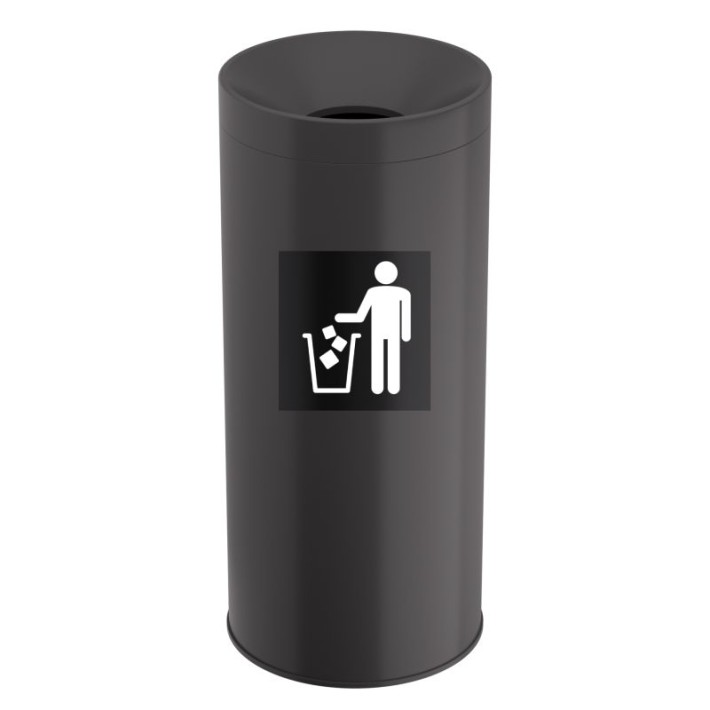 Κάδος Απορριμμάτων 65 Lit, No Inner Bucket - Matt Anthracite, Pam & Co, Ø34 x H70 (cm), 693470-113