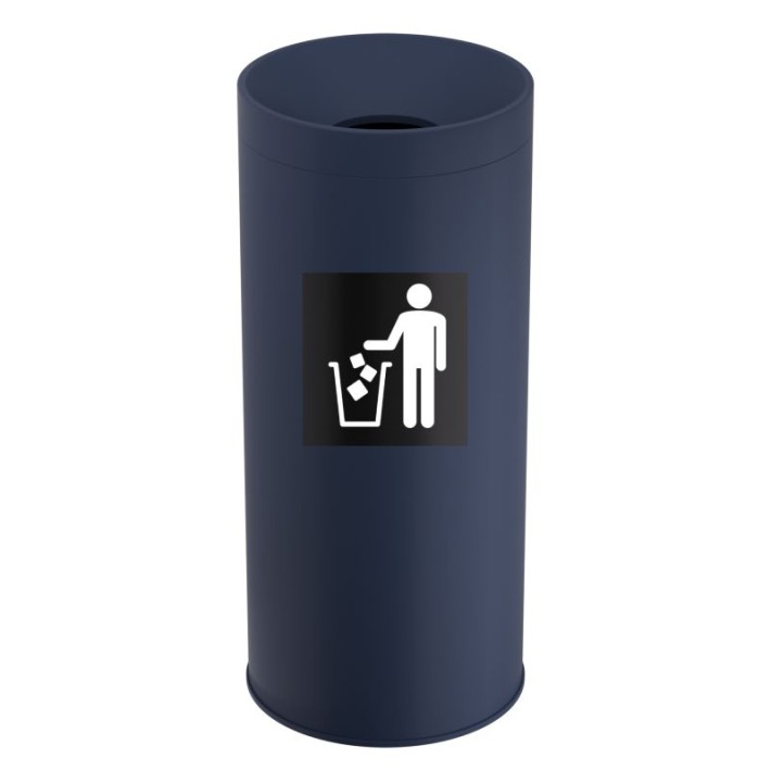 Κάδος Απορριμμάτων 65 Lit, No Inner Bucket - Matt Navy Blue, Pam & Co, Ø34 x H70 (cm), 693470-203