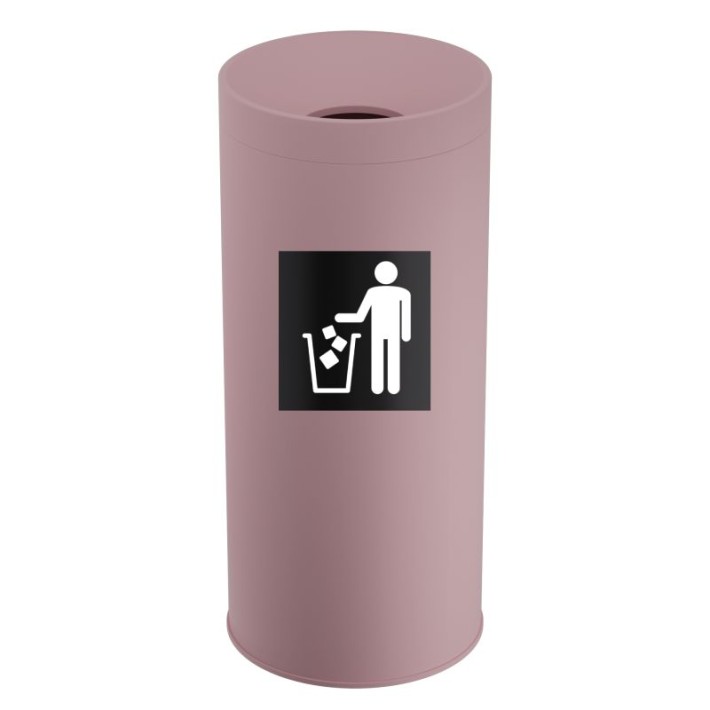 Κάδος Απορριμμάτων 65 Lit, No Inner Bucket - Matt Pink, Pam & Co, Ø34 x H70 (cm), 693470-303
