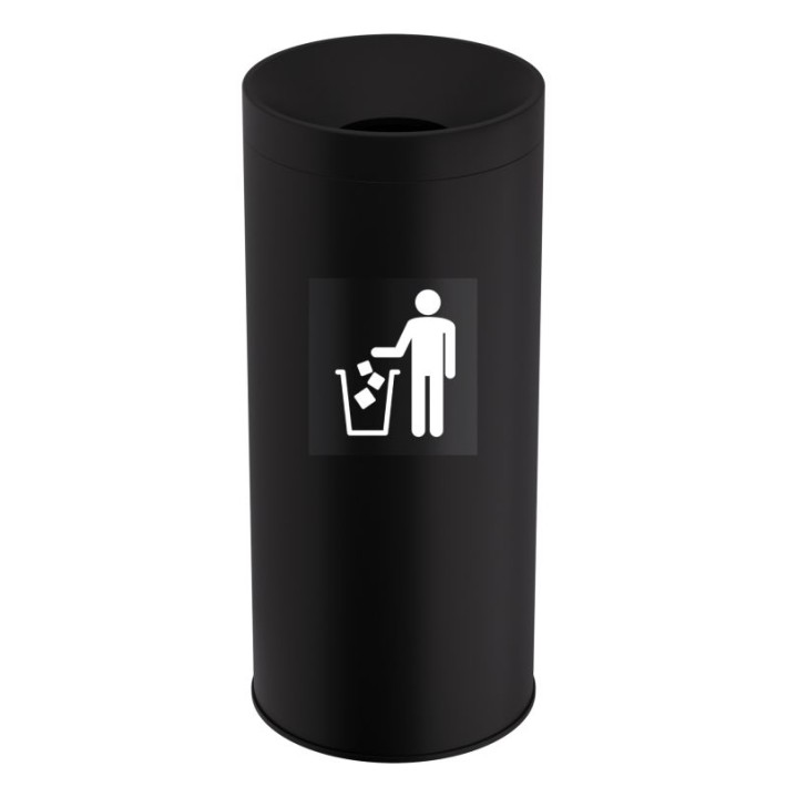 Κάδος Απορριμμάτων 65 Lit, No Inner Bucket - Matt Black, Pam & Co, Ø34 x H70 (cm), 693470-403