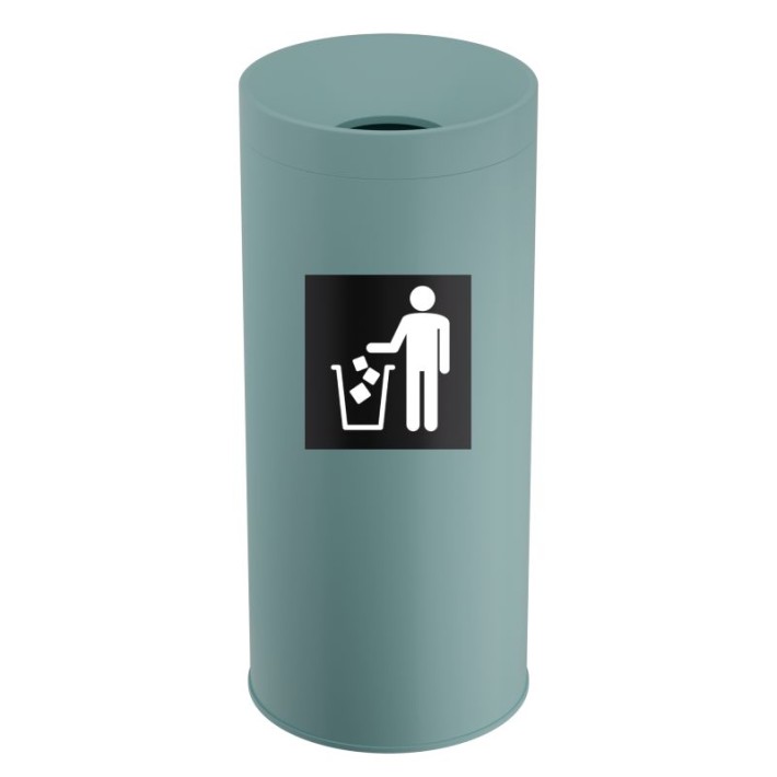 Κάδος Απορριμμάτων 65 Lit, No Inner Bucket - Matt Turquoise, Pam & Co, Ø34 x H70 (cm), 693470-913