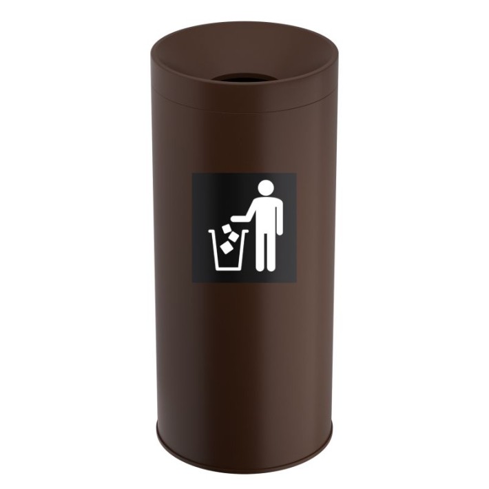 Κάδος Απορριμμάτων 65 Lit, No Inner Bucket - Matt Wenge, Pam & Co, Ø34 x H70 (cm), 693470-943
