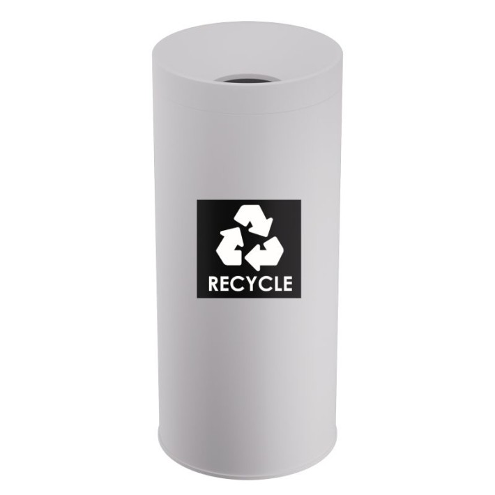 Κάδος Ανακύκλωσης 65 Lit, No Inner Bucket - Matt White, Pam & Co, Ø34 x H70 (cm), 673470-033