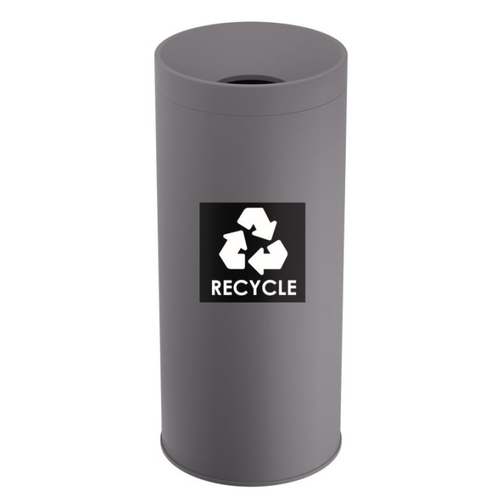 Κάδος Ανακύκλωσης 65 Lit, No Inner Bucket - Matt Concrete Grey, Pam & Co, Ø34 x H70 (cm), 673470-163