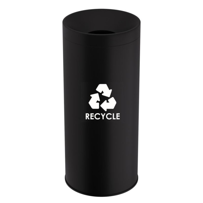 Κάδος Ανακύκλωσης 65 Lit, No Inner Bucket - Matt Black, Pam & Co, Ø34 x H70 (cm), 673470-403
