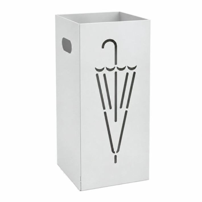 Ομπρελοθήκη Τετράγωνη - Matt White, Pam & Co, W22 x D22 x H50 (cm), 26-033
