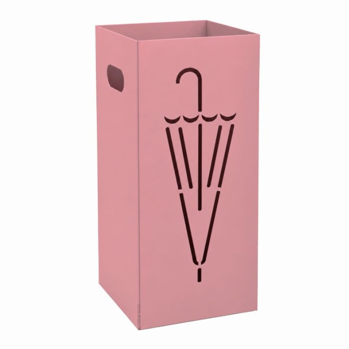 Ομπρελοθήκη Τετράγωνη - Matt Pink, Pam & Co, W22 x D22 x H50 (cm), 26-303
