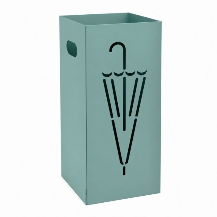 Ομπρελοθήκη Τετράγωνη - Matt Turquoise, Pam & Co, W22 x D22 x H50 (cm), 26-913