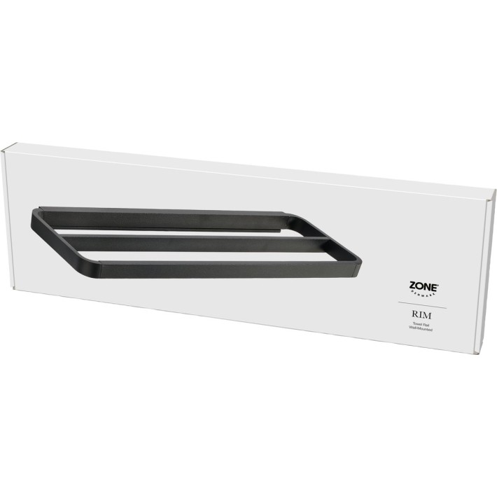 Zone Denmark Κρεμάστρα Για Πετσέτες Αλουμινίου 44x12,5x2,5 - Rim Black