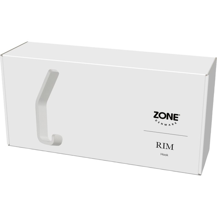 Zone Denmark Κρεμάστρα Τοίχου Αλουμινίου 4x2x11,5 - Rim White