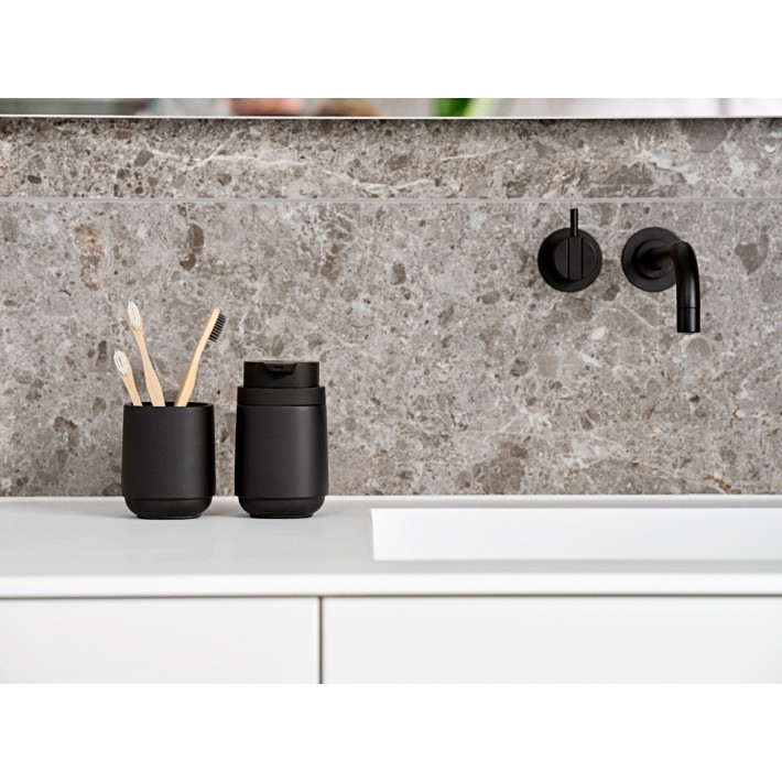 Zone Denmark Δοχείο Κρεμοσάπουνου Τσιμεντένιο/ABS 220 ml - Time Black