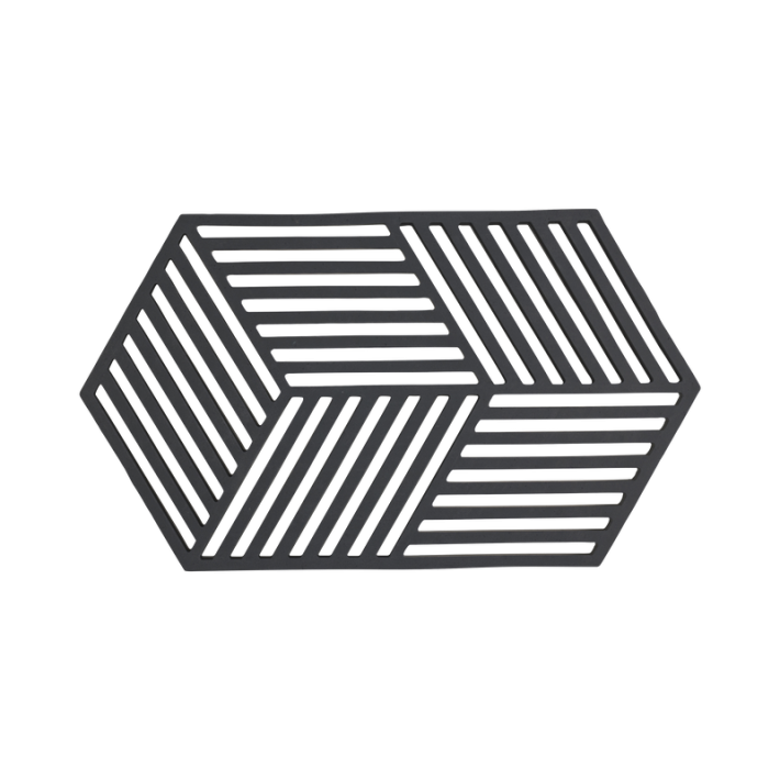Zone Denmark Σουπλά Για Ζεστά Σκεύη Σιλικόνης 24x14 - Hexagon Black