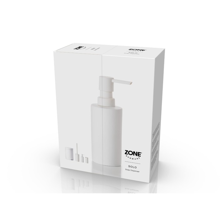 Zone Denmark Δοχείο Κρεμοσάπουνου Πορσελάνινο/ABS 300 ml - Solo White