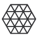 Zone Denmark Σουπλά Σιλικόνης για Ζεστά Σκεύη 16x14 εκ. - Triangles Black