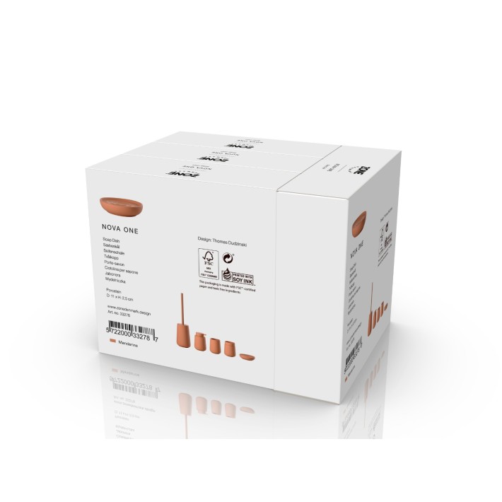 Zone 33278 Nova One Πορσελάνινη Σαπουνοθήκη Mandarine