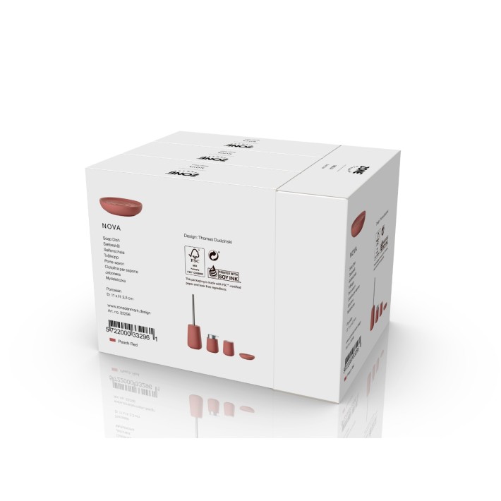 Zone 33296 Nova Πορσελάνινη Σαπουνοθήκη Peach Red