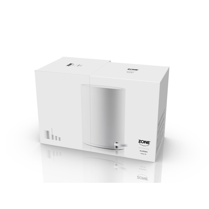 Zone 34442 Karma Χαρτοδοχείο 3lt Πεντάλ 18,5x25,5εκ., White