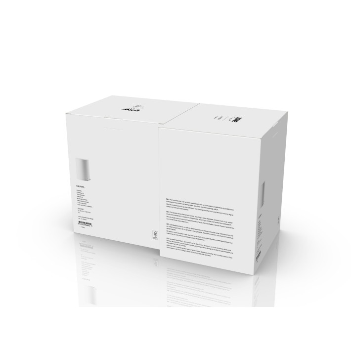 Zone 34442 Karma Χαρτοδοχείο 3lt Πεντάλ 18,5x25,5εκ., White