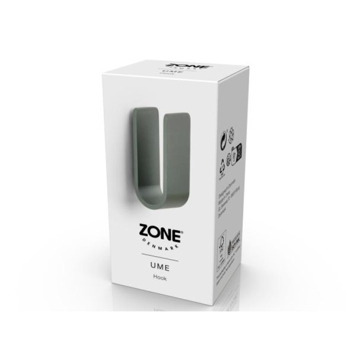 Zone Denmark Άγκιστρο Μπάνιου Αλουμινίου 3,5x3,4x8 - Ume Olive Green