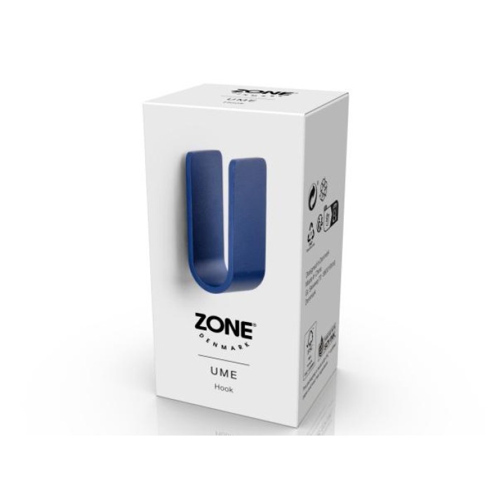 Zone Denmark Άγκιστρο Μπάνιου Αλουμινίου 3,5x3,4x8 - Ume Indigo Blue
