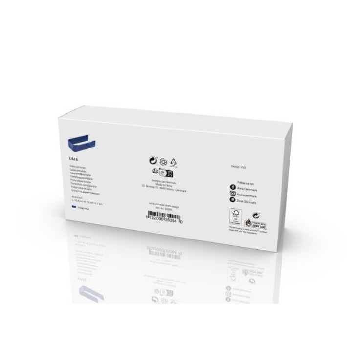 Zone Denmark Χαρτοθήκη Μπάνιου Αλουμινίου 16,4x7,6x4 - Ume Indigo Blue