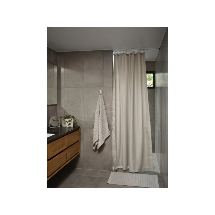 Zone Denmark Κουρτίνα Μπάνιου Υφασμάτινη 180x200 - Lux Soft Grey