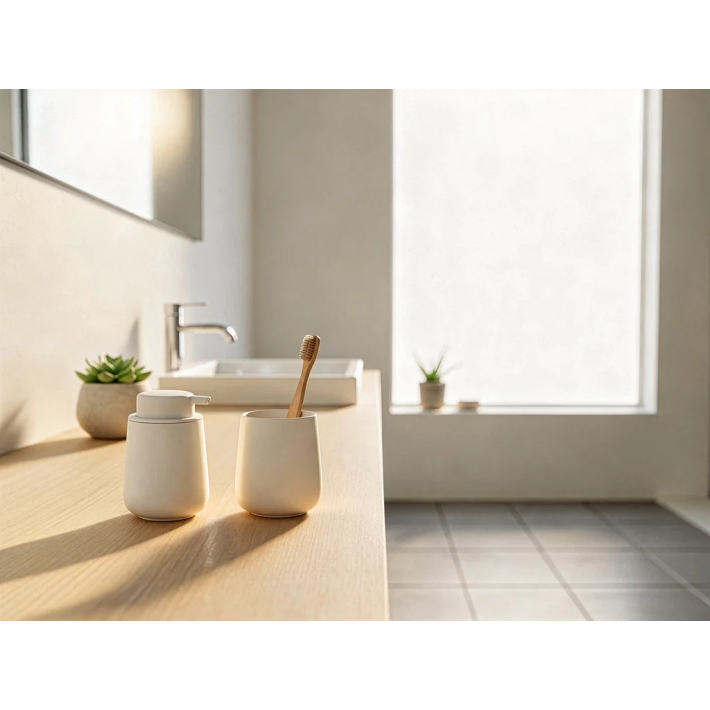 Zone Denmark Δοχείο Κρεμοσάπουνου Stoneware 250 ml - Nova One White