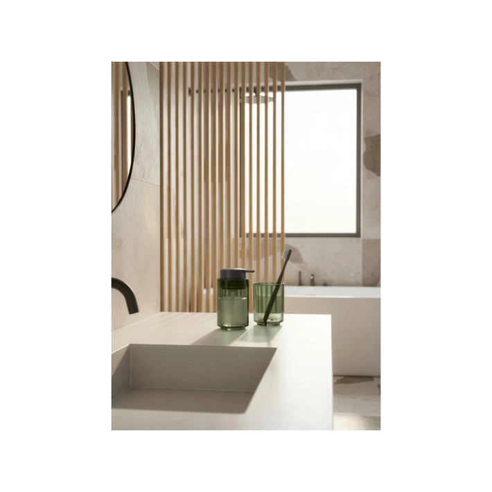 Zone Denmark Δοχείο Κρεμοσάπουνου Γυάλινο 240 ml - Tada Dark Green