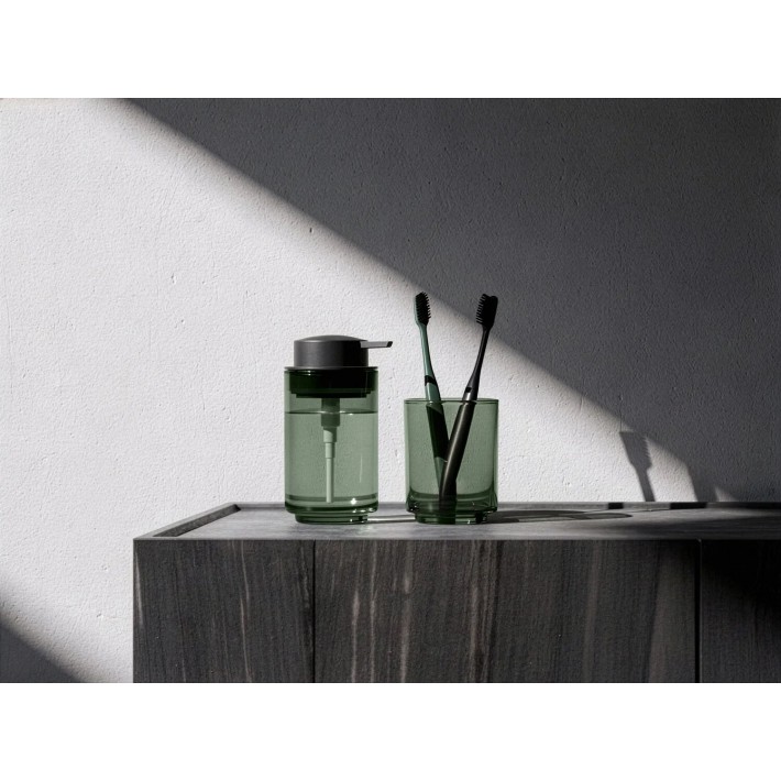 Zone Denmark Δοχείο Κρεμοσάπουνου Γυάλινο 240 ml - Tada Dark Green
