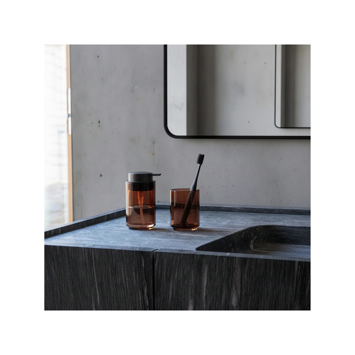 Zone Denmark Δοχείο Κρεμοσάπουνου Γυάλινο 240 ml - Tada Brown
