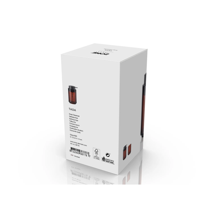 Zone Denmark Δοχείο Κρεμοσάπουνου Γυάλινο 240 ml - Tada Brown
