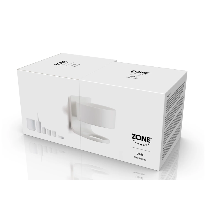 Zone Denmark Επιτοίχια Βάση Ποτηροθήκης/Dispenser Αλουμινίου 9x10x9 Εκ. I Ume White