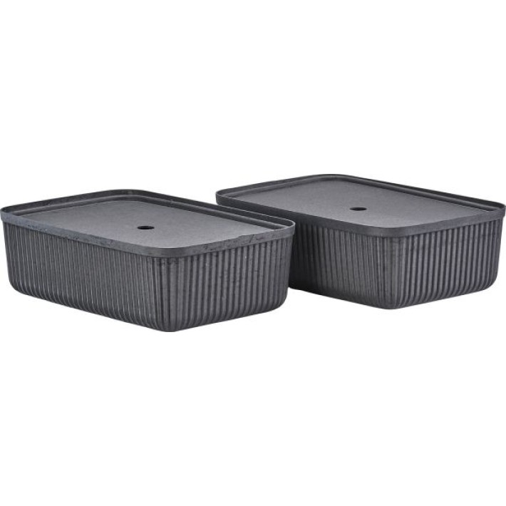 Zone Denmark Κουτιά Αποθήκευσης Σετ 2 Τμχ 48x32x15 - Pulp Black