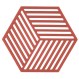 Zone Denmark Σουπλά Σιλικόνης για Ζεστά Σκεύη 16x14 εκ. - Hexagon Burned Red