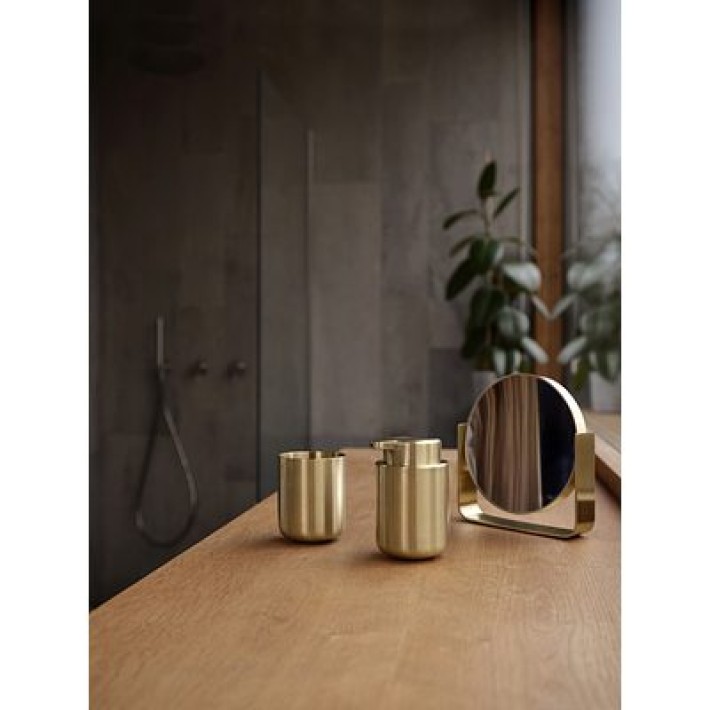 Zone Denmark Δοχείο Κρεμοσάπουνου Ανοξείδωτο 250 ml - Ume Brass