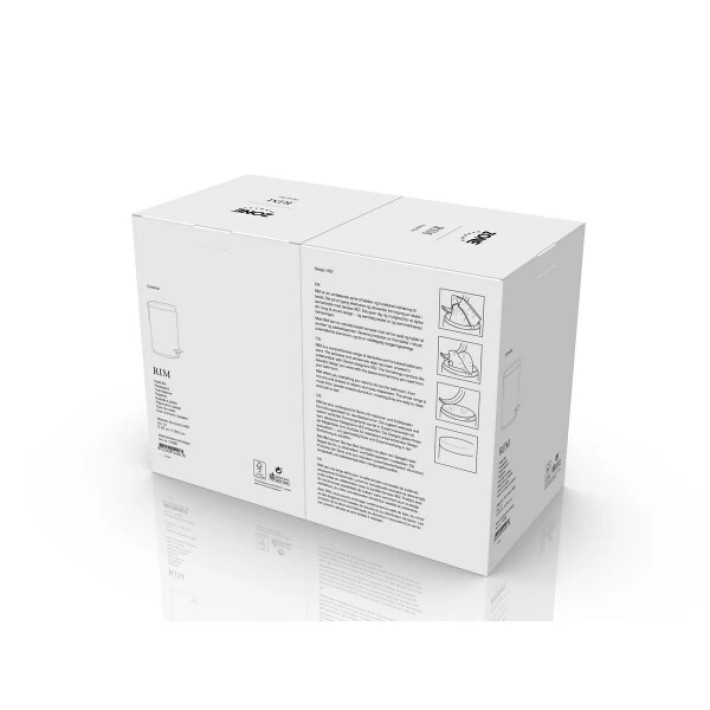 Zone Denmark Κάδος Απορριμμάτων Αλουμινίου/ABS 3 Lt - Rim White