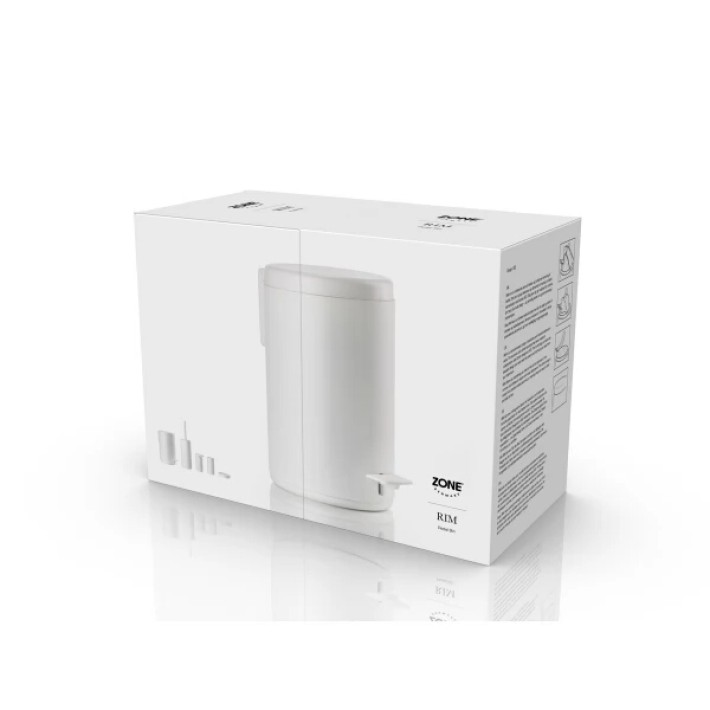Zone Denmark Κάδος Απορριμμάτων Αλουμινίου/ABS 3 Lt - Rim White